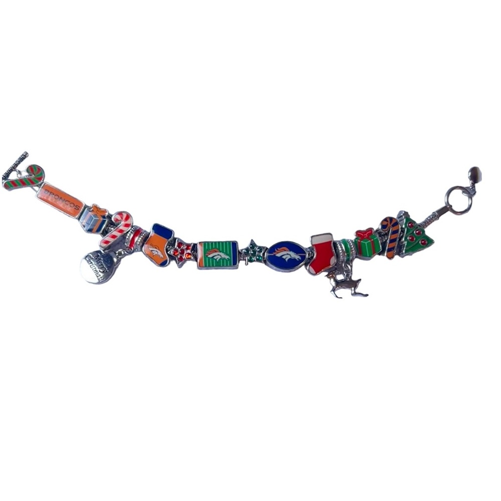 Bradford Exchange Denver Broncos December Christmas Charm Bracelet